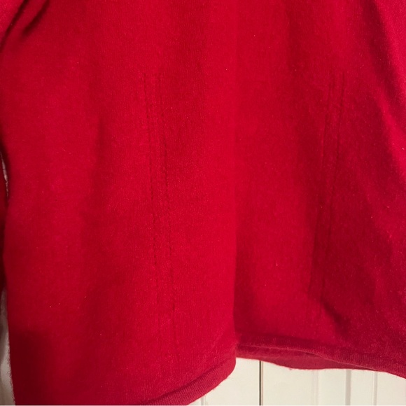 Prive Cashmere Red Women's Mock neck Sweater - Picture 2 of 5